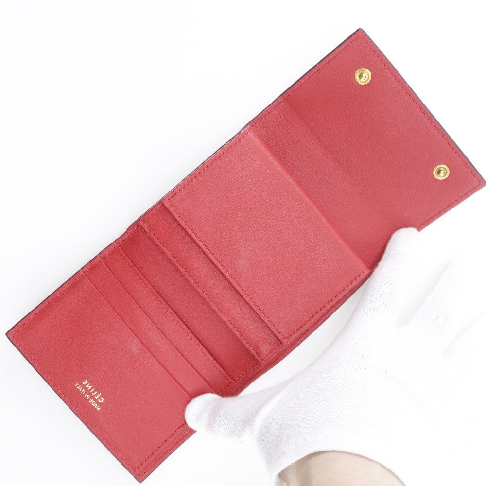 CELINE Small folded multifunction Tri-fold wallet… - image 4