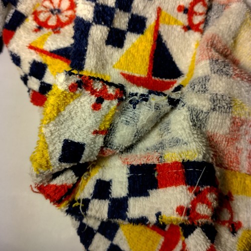 Handmade by Grandma Youth Robe And Slippers Nautical Sailing Terry Cloth Vintage - Picture 15 of 24