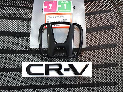 2PCS Gloss Black Emblem Rear Badge For 2023-2025 Honda CRV New