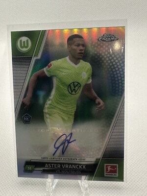 2021-22 Topps Chrome Bundesliga Prism Refractor Aster Vranckx #BCA-AV Auto
