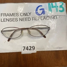 L.130MM  Adrian BROWN EYEGLASSES Clearvision GLASSES METAL FRAME 216 52-17 G143