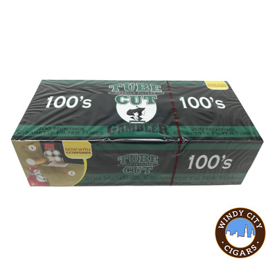 Tube Cut Menthol 100s Cigarette 200ct Tubes - 10 Boxes