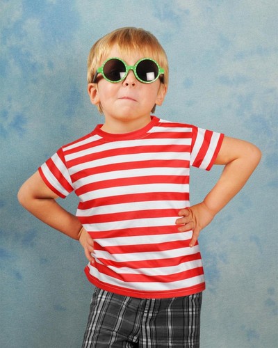 Kids Striped T Shirt, Boys Girls Short Sleeve T-Shirts, Crewneck Tee for Kids - Picture 16 of 19