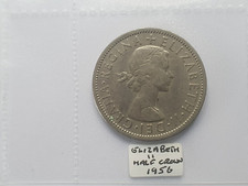 1956 Queen Elizabeth II Half Crown - Beautiful Example