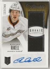 2013-14 Panini Rookie Anthology Jersey Auto Rookie #108 Rickard Rakell 132/249