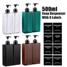 2/3 Pcs 500ml Soap Dispenser Lotion Empty Hand Pump Shampoo Bathroom Conditioner