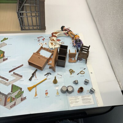 Playmobil 3786 Sheriff's Office W/ Jail & Breakaway Wall W Playmobil 3786 Sheriff's Office W/ Jail & Breakaway Wall W