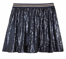 Girls Tommy Hilfiger Blue  Gold Sequin Skirt Retail 45.50 Price 29 NWT 8-10 Y