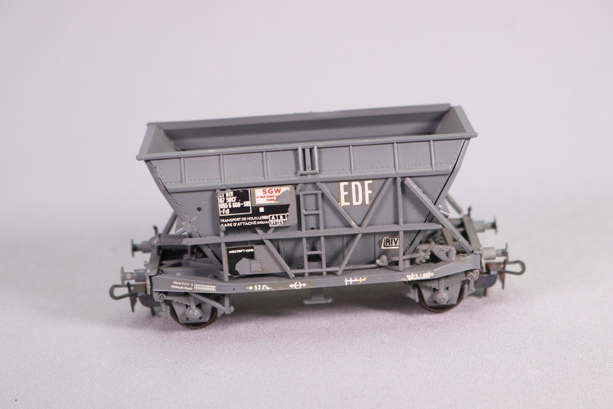 LE4891 ELECTROTREN Ho Wagon trémie houiller SNCF EDF 055 6 668-3 gris