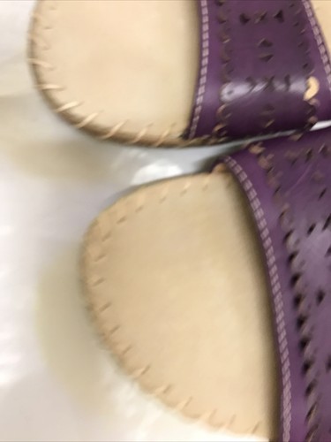 Caravelle Leather Purple Sandals Size Uk 8 Eur 42 - Picture 11 of 11