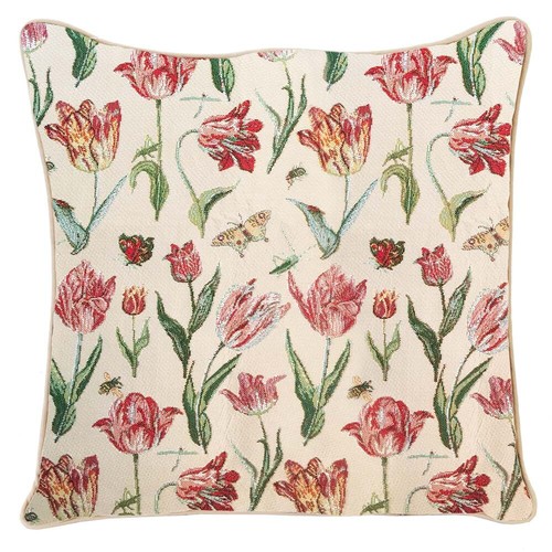 Poppy Rose Robin Cray Floral Jacquard Tapestry Throw Pillowcase Cushion Cover - Picture 7 of 14
