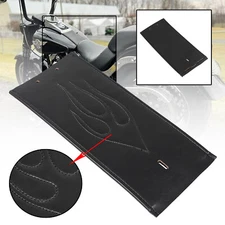 Black Flame Gas Fuel Tank Panel Bib For Harley Dyna Softail Springer Fat Boy Lo