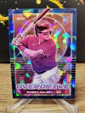 2021 Panini Chronicles BOBBY DALBEC Blue Cracked Ice Overdrive RC /25 Red Sox