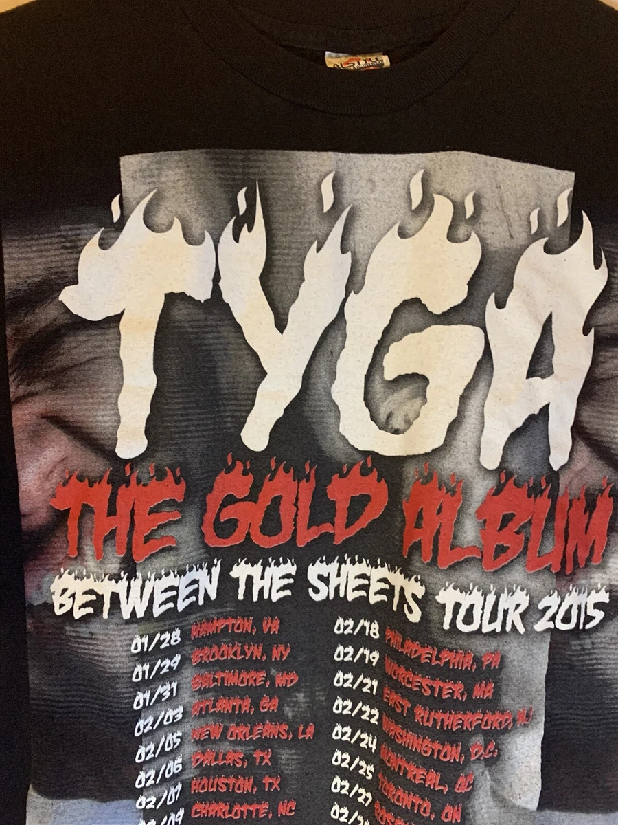 TYGA Official Concert T Shirt 2015 The Gold Album Tour Size
