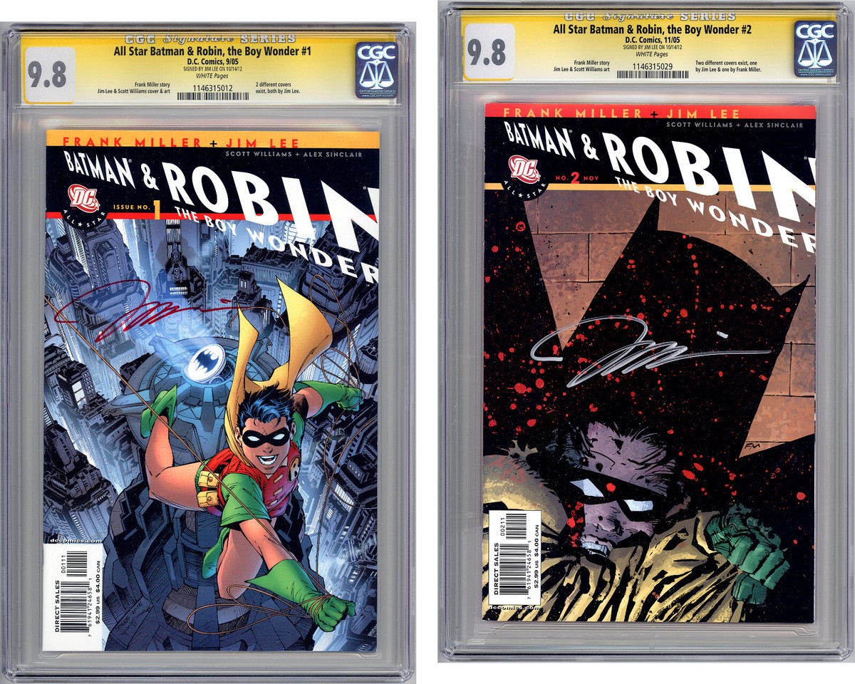 ALL STAR BATMAN ROBIN #1-2 CGC-SS JIM LEE ROBIN CVR MILLER VAR  2005 - Main Image