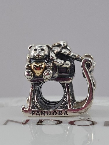 Original Pandora Bicolor Rasend Durch den Schneeschlitten Charm #791207