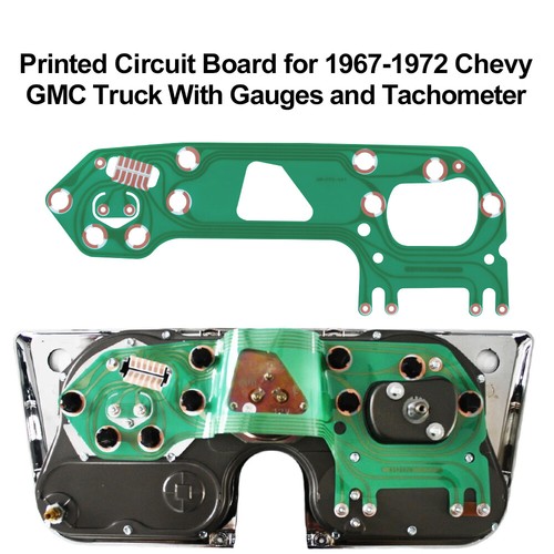 Leiterplatte für 1967-1972 Chevy GMC LKW mit Messgeräten und Drehzahlmesser - Picture 2 of 9
