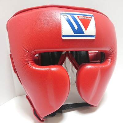 Winning Boxing Head Gear Face Guard Type FG-2900 Size L Red from
