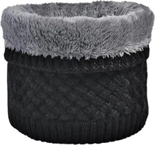 LO SHOKIM Neck Warmer Unisex Fleece Neck Gaiter  Scarf Winter Double Layer Scarf