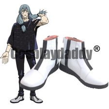 Cursed Spirit Jurei Mahito Cosplay White Shoes Anime Manga Ankle Boots S008