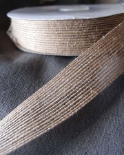 Burlap Ribbon 1" wide 25 yards With Sewn Edge