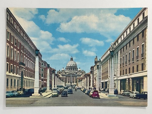 Rom Italien, Versöhnungsstraße und St. Peter, unbespielt alte Postkarte A-2