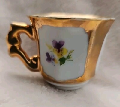 Seltene kleine Vintage Teetasse Gold 