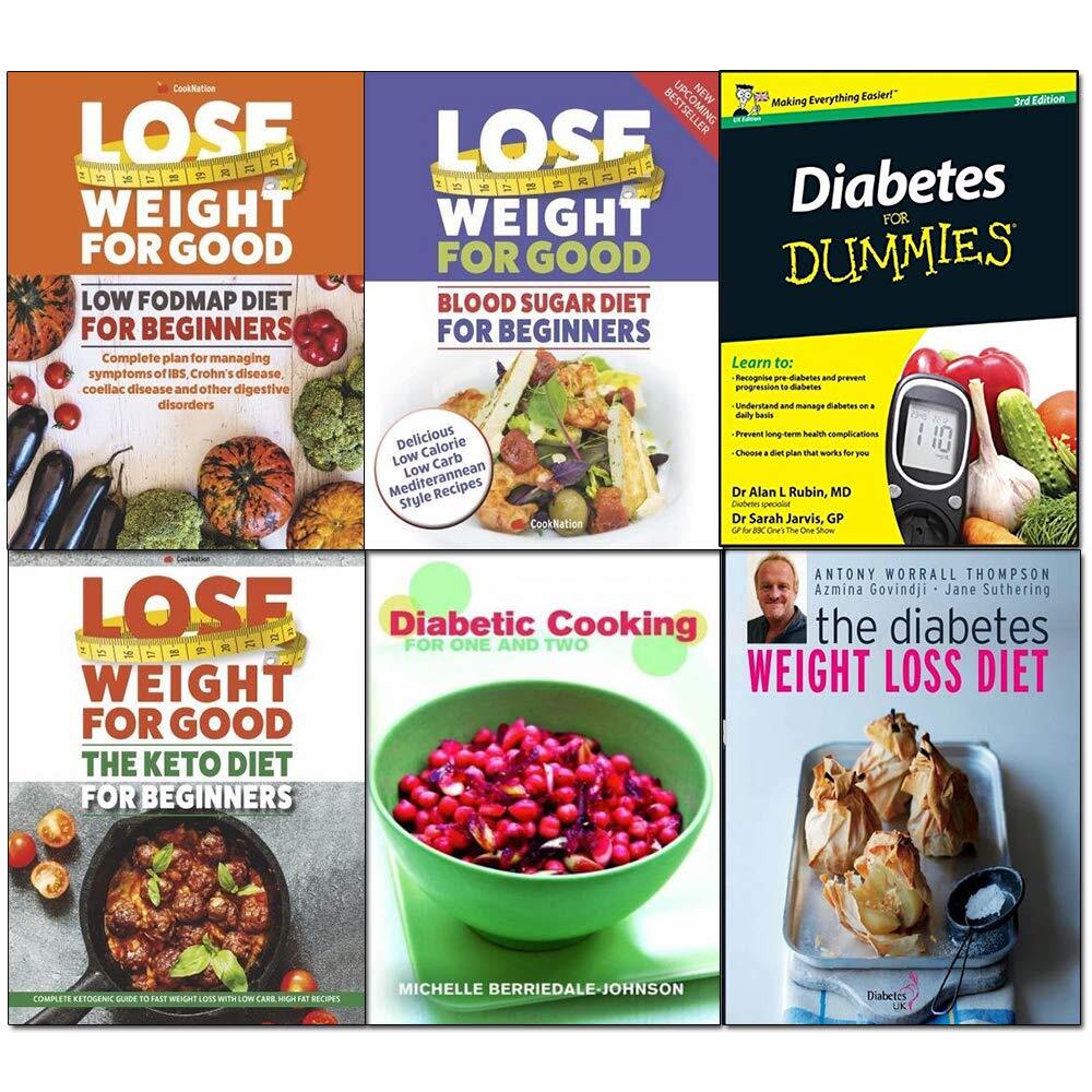 Diabetes for dummies,weight loss,cooking for one and two,blood sugar,low 6 books - Image 2