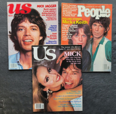Mick Jagger Keith Richards Us Magazines '77,'81 & People Magazine '77 Lot of 3