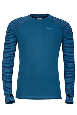 Marmot Men's Harrier LS Crew - Denim/Denim Strike