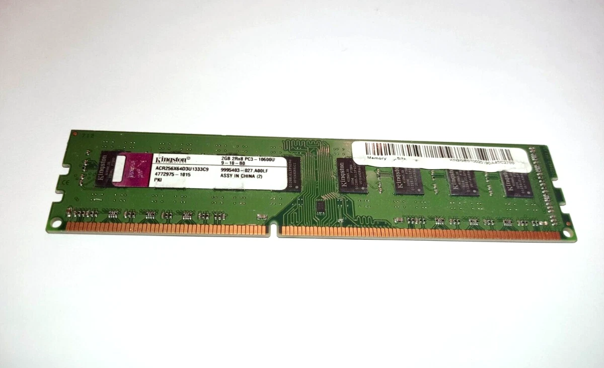 Kingston ACR256X64D3U1333C9 2GB PC3 10600U 9 10 B0 DDR3 1333MHz