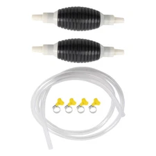 2 Siphon Pump Gas Transfer Gasoline Siphone Hose Oil Water Fuel Transfer Hand US