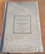 Antique Complete Sanborn Map Atlas Williamsbridge, Bronx NY 1895 Robert Wallace