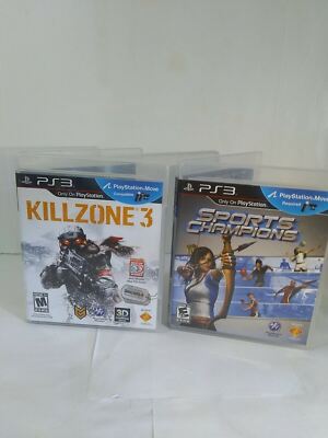 PlayStation Move Games Killzone 3 & Sports Champions Sony PS3 Fun FAST Shipping