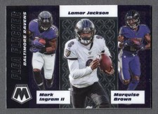 2020 Panini Mosaic Flea Flicker #FF2 Lamar Jackson/Mark Ingram