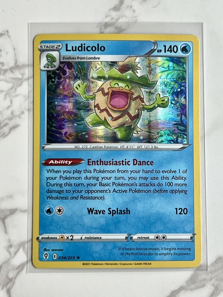 Pokémon TCG Ludicolo Sword & Shield: Evolving Skies 034/203 Holo
