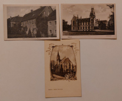Beckum - 3 x AK ,Kirche,Vereinslazarett,Landratsamt                     F58