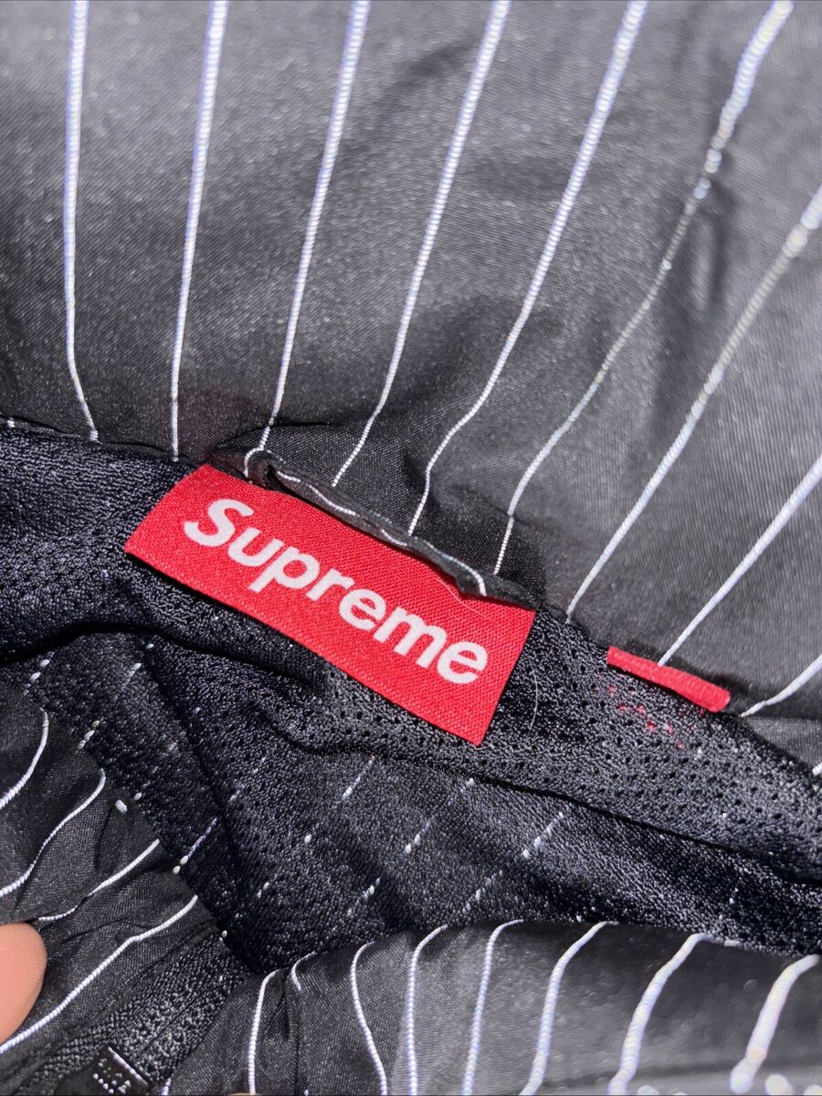 Supreme Reflective Pinstripe Track Jacket 'Black' Size XL Supreme Reflective Pinstripe Track Jacket 'Black' Size XL