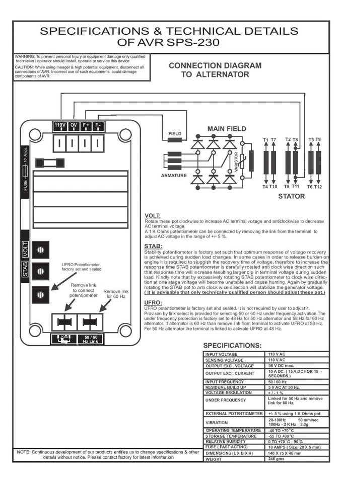 LEROY SOMER R230 AVR Foto 2 de 3