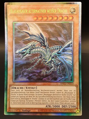 Blauäugiger Alternativer Weißer Drache Ultimate Rare Yugioh deutsch RA02-010 Neu