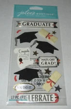 Jolee's Boutique Graduate Celebrate 17 PC Dimensional Stickers 50-50330