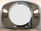 MIROIR FUMÉ GLACE DESIGN LUMINEUX VINTAGE 1970 FONTANA ARTE PAR MAX INGRAND ART 
