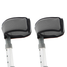 Padded Crutch Cuff Covers - Soft Sleeve to Reduce Discomfort - Grey Neoprene