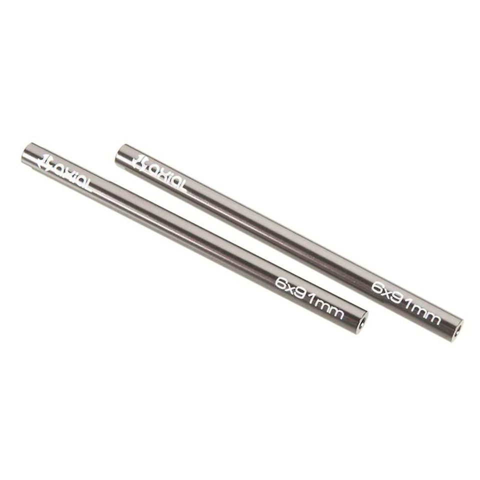 NEW Axial Threaded Aluminum Pipe 6x91mm Gray (2) : SCX10 II - Image 1 of 1