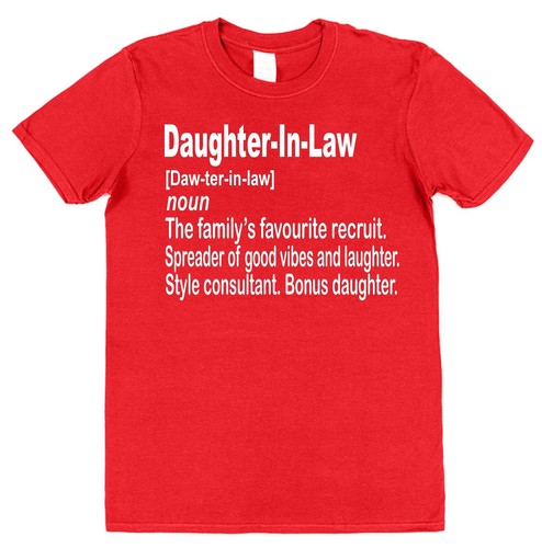 Lustiges T-Shirt Schwiegertochter Definition nachdenklich & liebevoll Geschenk - Bild 10 von 10