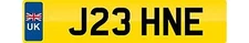 JOHN E NUMBER PLATE J23 HNE JOHNS JOHNY JONNY JON JONS PRIVATE CAR REGISTRATION