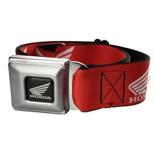 Red Honda Motorcycle Seatbelt Seat Belt Biker Wing Logo Official Buckle-Down