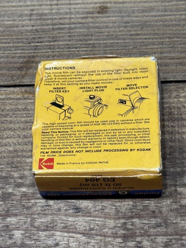 Película Kodak Tipo G Ektachrome 160 Color Super 8 EG464 NOS - Imagen 4 de 6