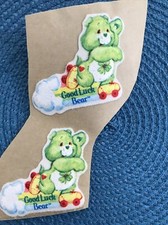 Lot of 2 New Care Bear, Good Luck Bear Iron on patch 3  X 2  