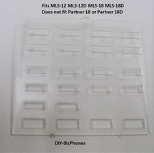 Plastic Label Overlay Cover Partner MLS 12 12D 18 18D Phone Avaya Lucent AT&T
